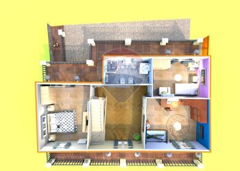 Pianta 3D - Villa Via Calvario, Acireale - foto 9