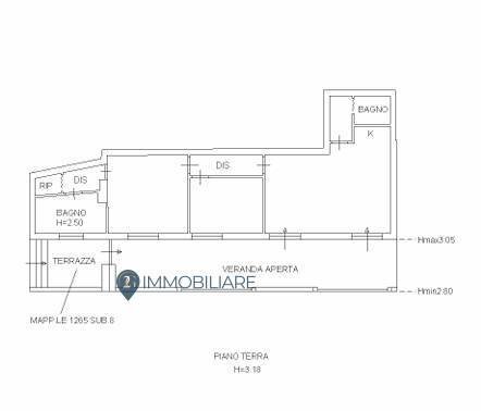 Foto 15 - Trilocale Via Provinciale
 
550, Lerici - planimetria 1