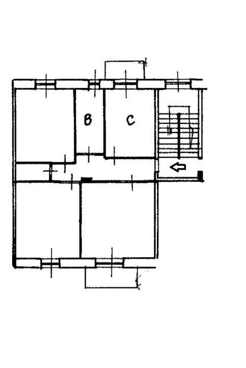 Three-room apartment via Benci e Gatti, Civitavecchia - floor plans 1