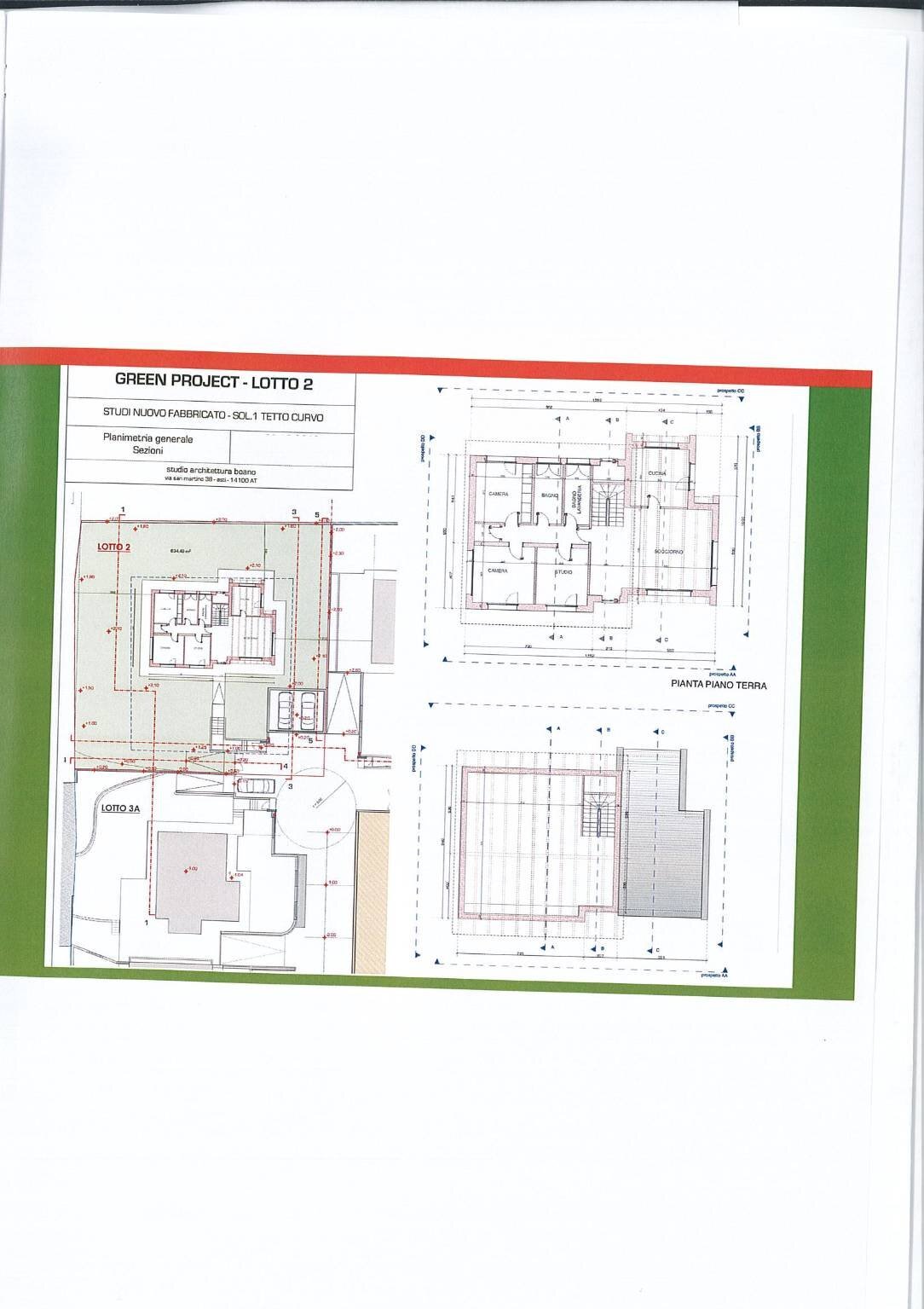 Villa strada Laverdina, Asti - planimetria 1