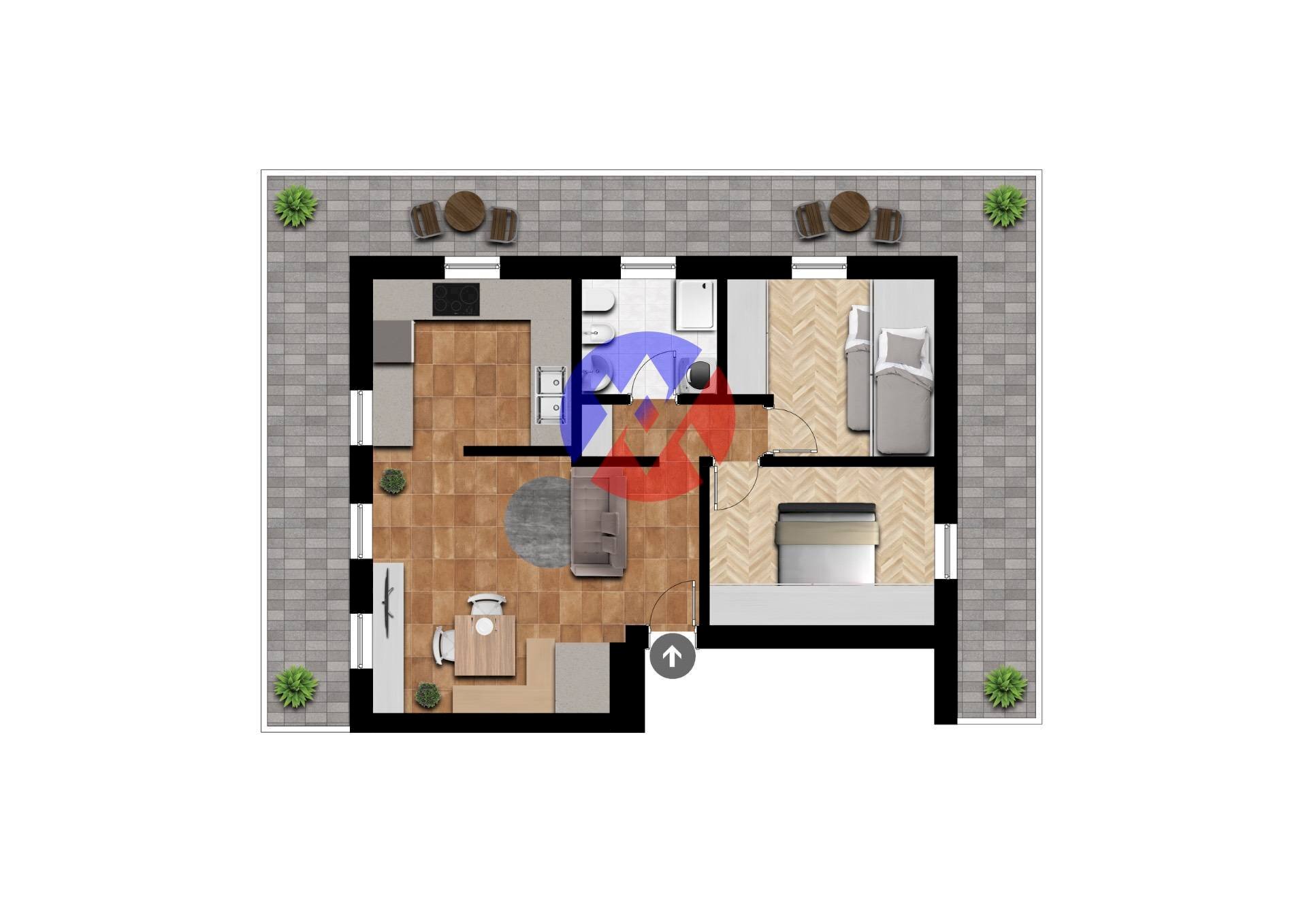 Foto 24 - Trilocale strada de valene
 
9, Moena - planimetria 1