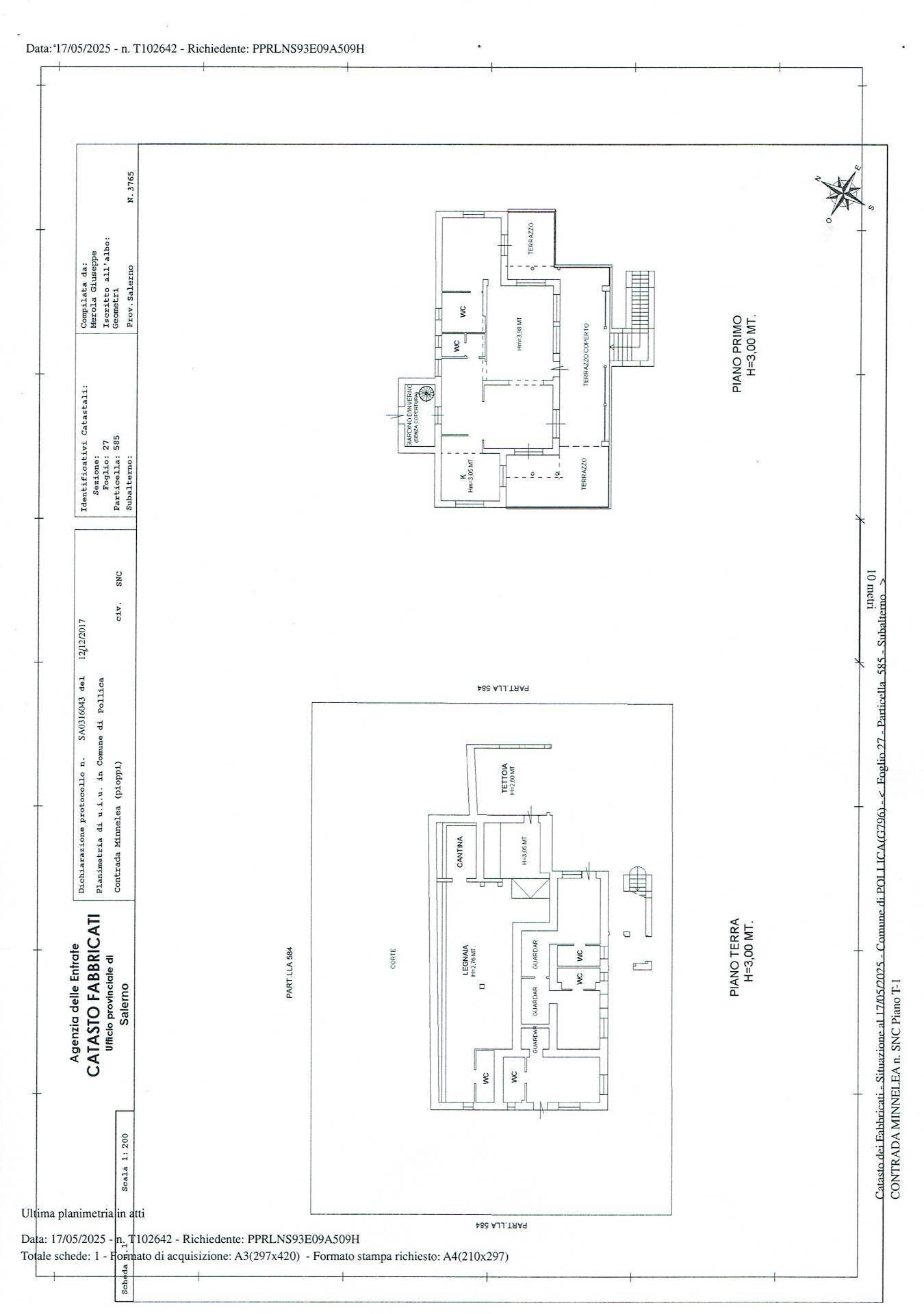 Foto 61 - Hotel Località Elce
 
snc, Pollica - planimetria 1