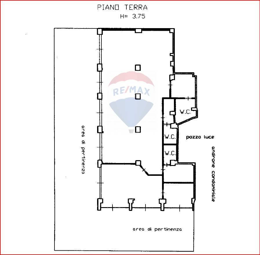 Pianta 2D - Ufficio Via Leonardo da Vinci, Catania - planimetria 1