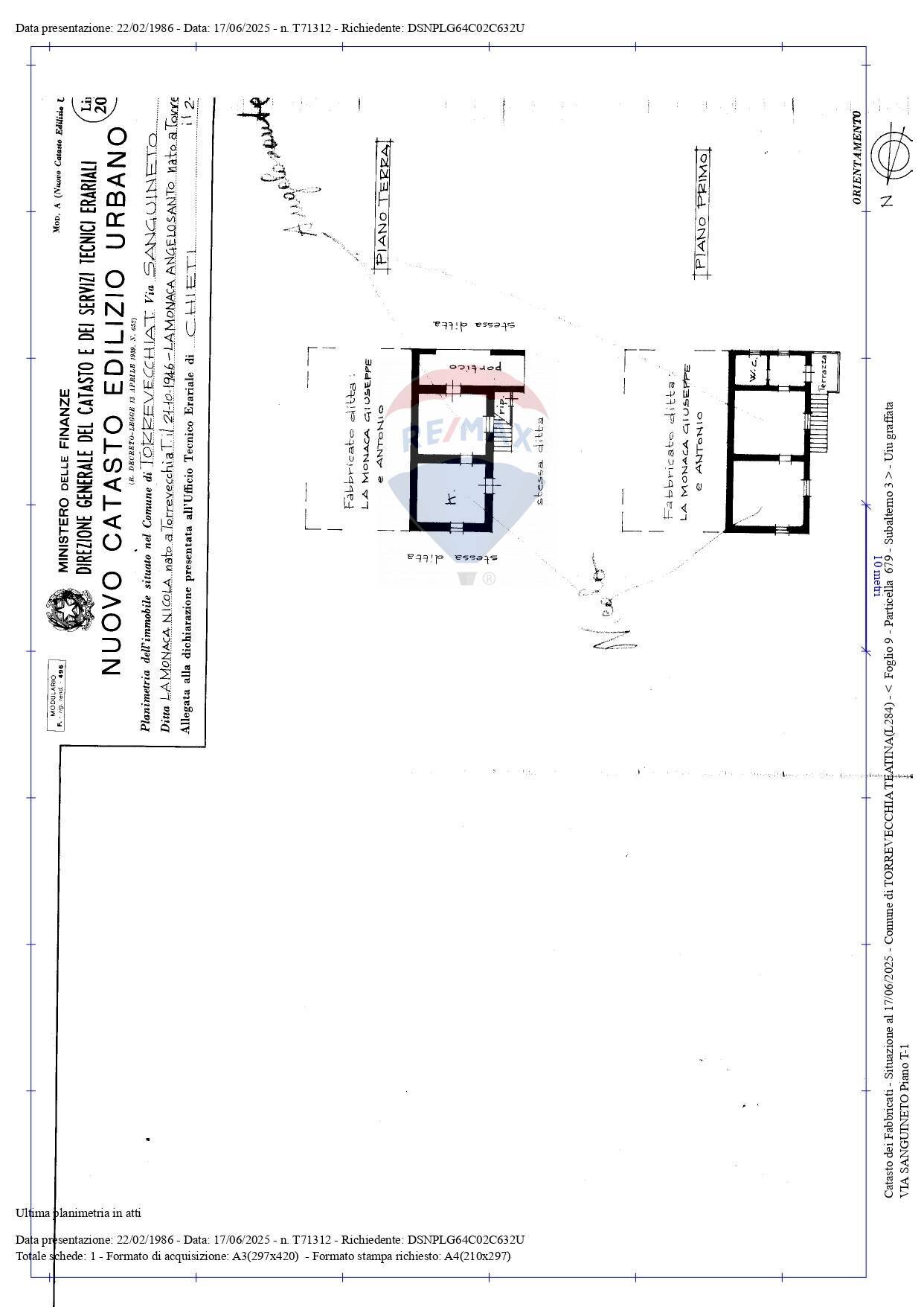 Pianta 2D - Casa semi indipendente via sanguineto
 
32, Torrevecchia Teatina - planimetria 1