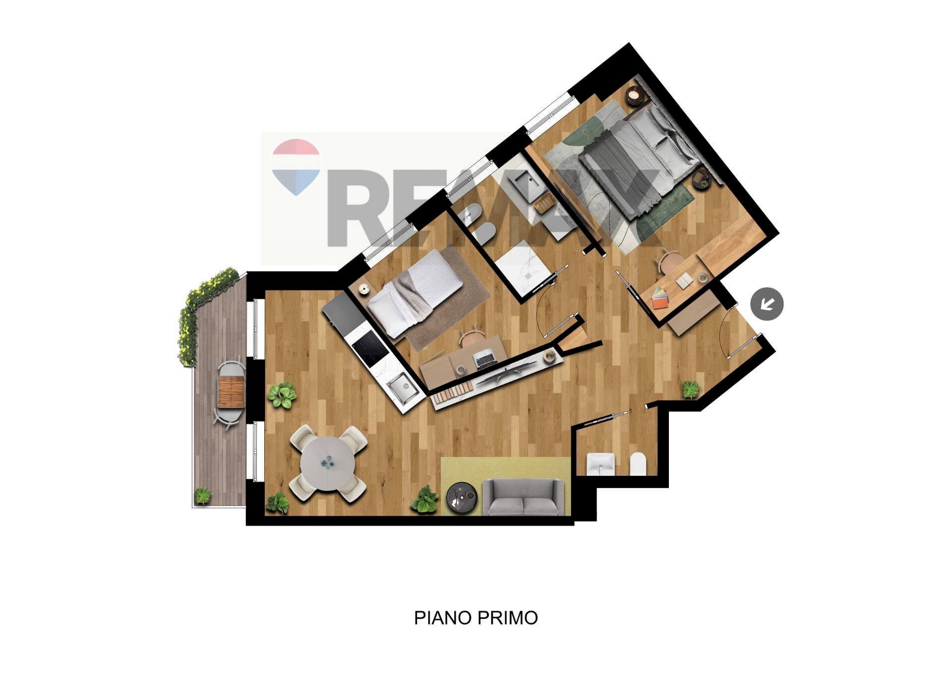 Pianta 3D - Trilocale mameli
 
22, Busto Arsizio - planimetria 1