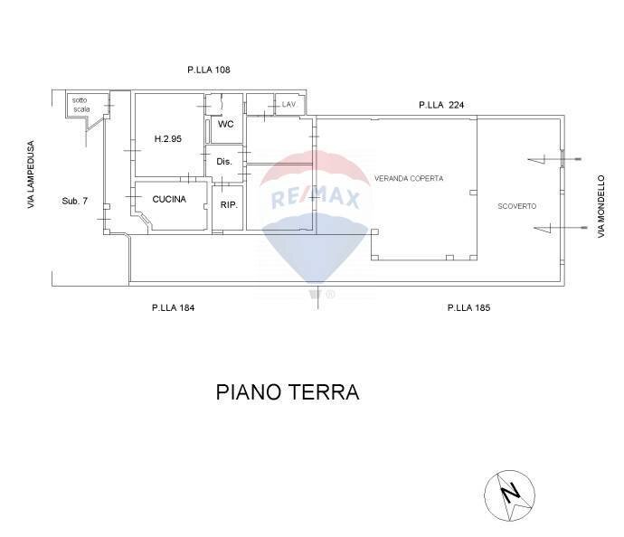 Pianta 2D - Appartamento via Mondello
 
16, Santa Croce Camerina - planimetria 1