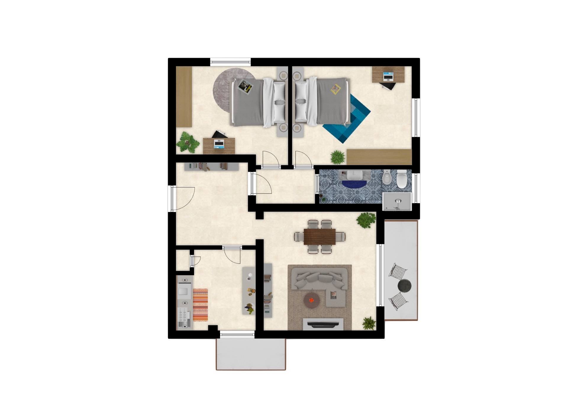 Foto 33 - Appartamento via duccio di boninsegna, Siena - planimetria 1