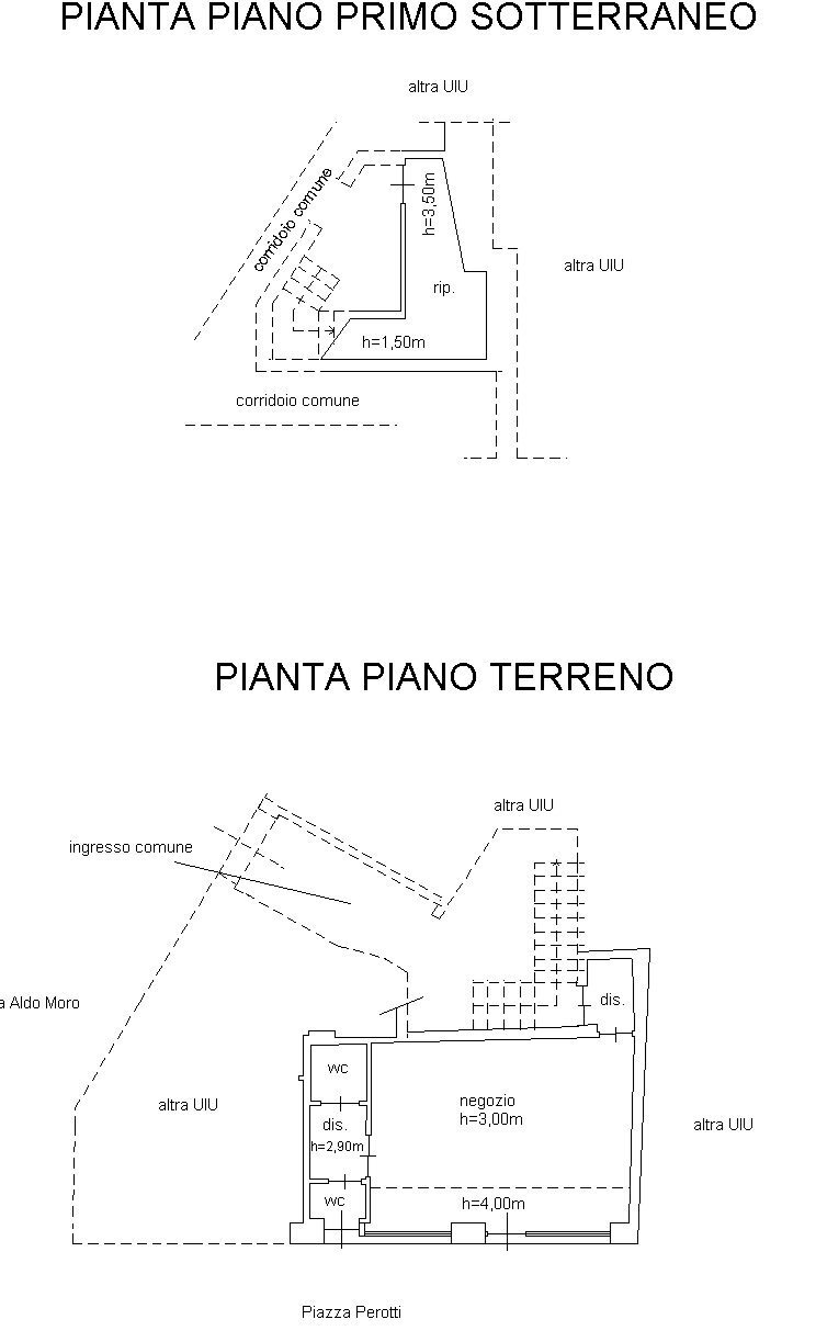 Negozio vicolo C. Danna, 1B, Mondovì - planimetria 1