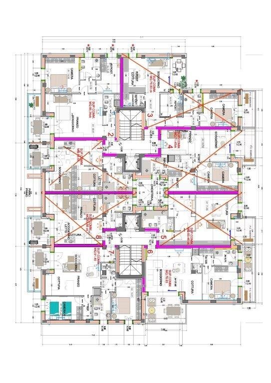 Bilocale Via Padre Massimiliano Kolbe, Pesaro - planimetria 1