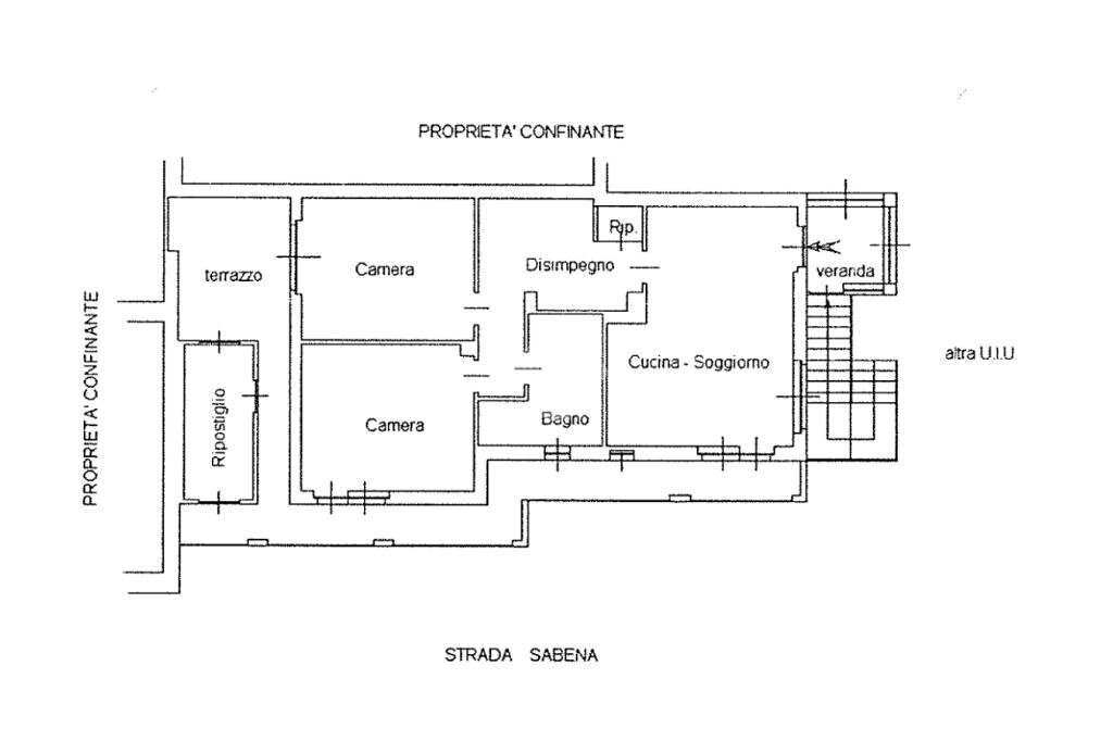 Porzione di casa Strada Sabena, Pecetto Torinese - planimetria 1