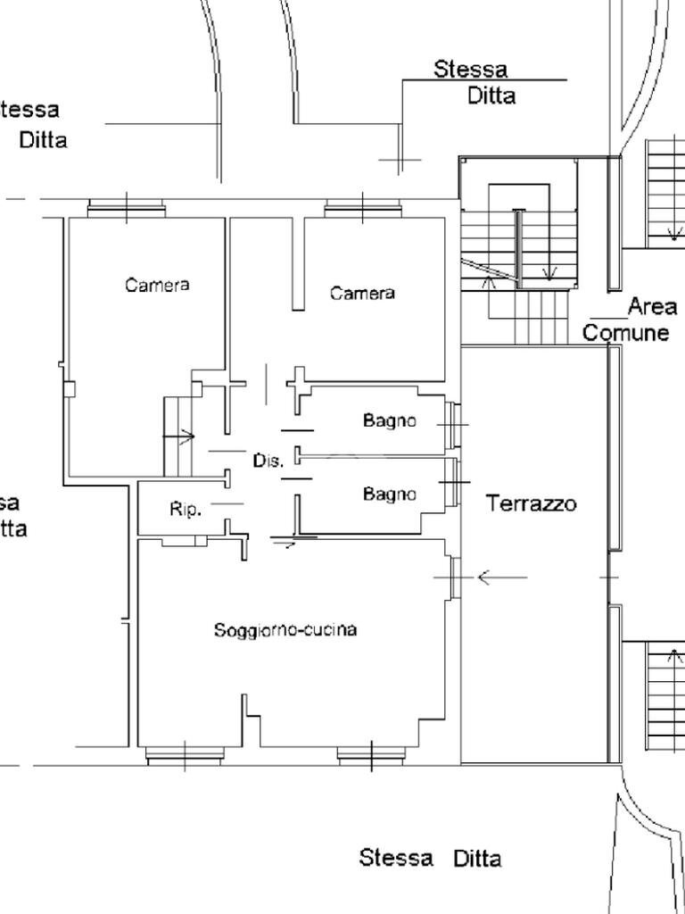 Quadrilocale Corso susa, Rivoli - planimetria 1