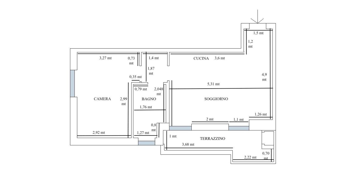 Foto 39 - Two-room apartment via Varesina, Milano - floor plans 1