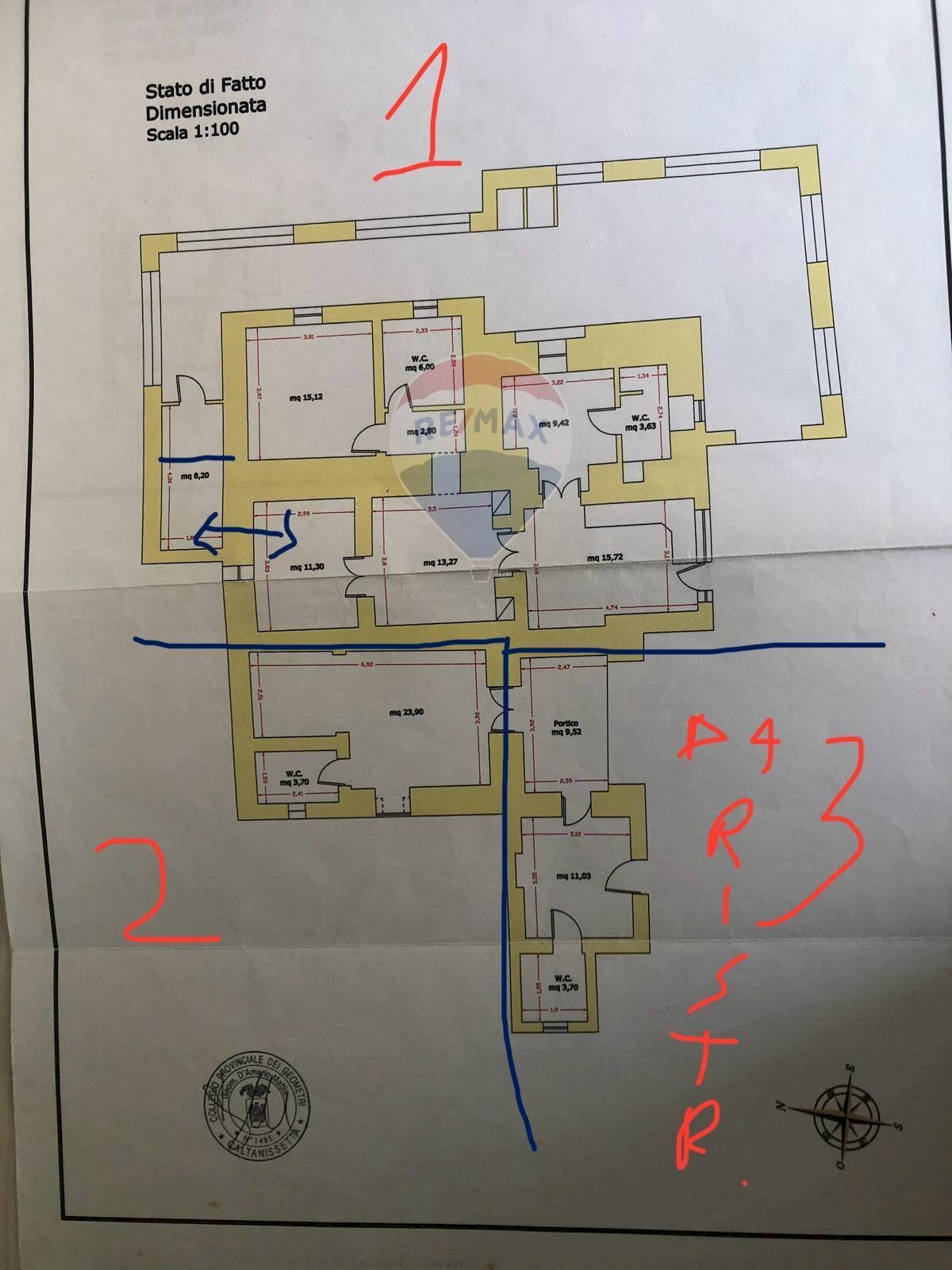 Pianta 2D - Appartamento contrada rekale, Pantelleria - planimetria 1