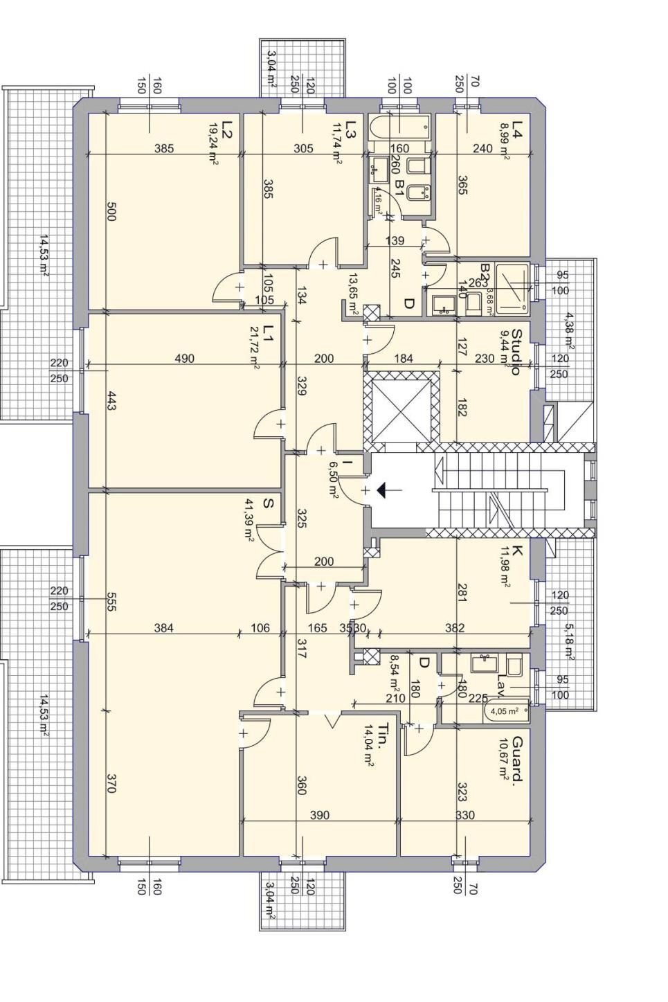 Attic via Cesare Battisti, 8, Gallarate - floor plans 1