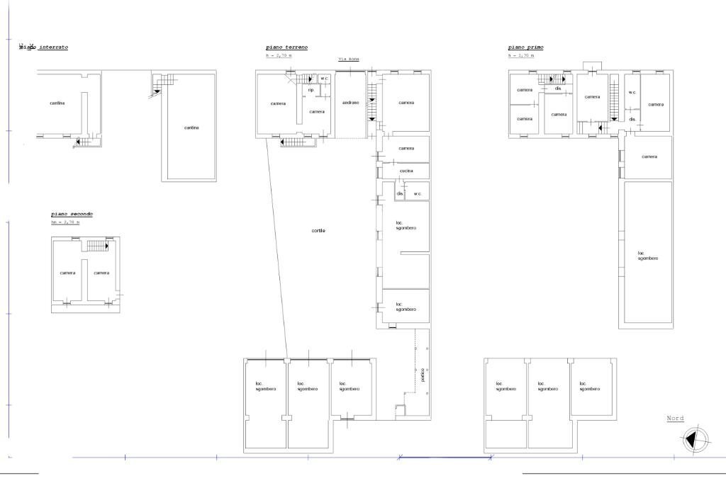 Semi-detached house Via Roma, Calliano - floor plans 1