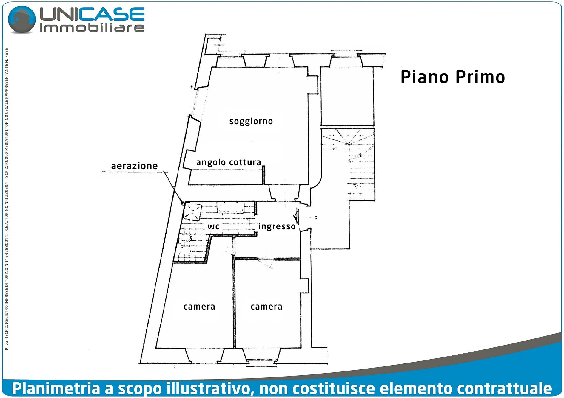 Piano Primo - Palazzo Storico piazza San Martino, 6, Torre Pellice - planimetria 1
