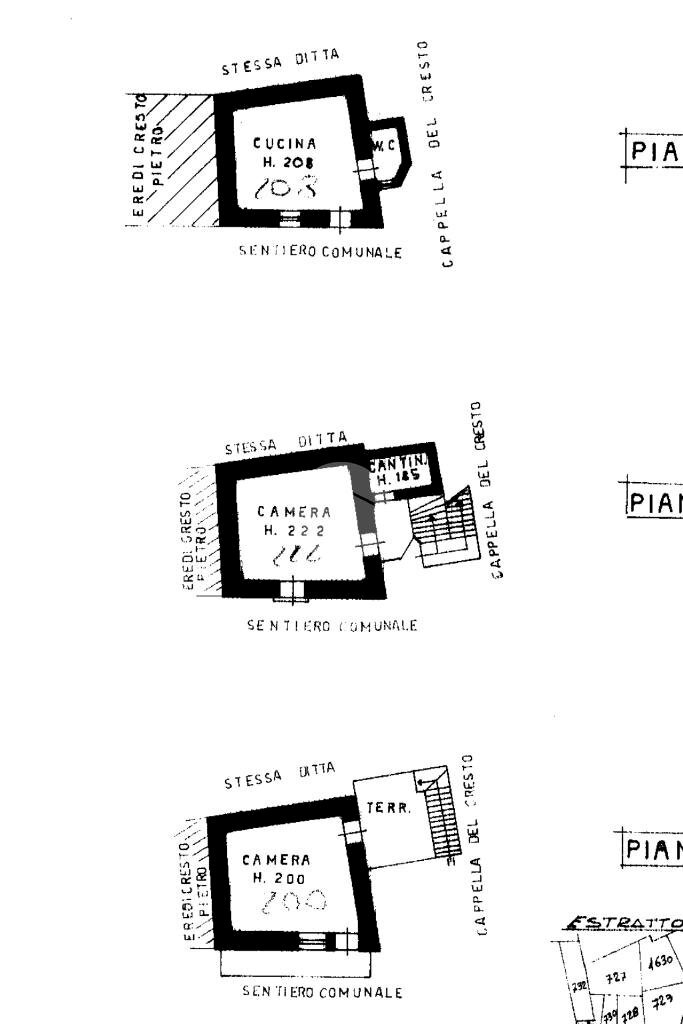Casa semi indipendente Frazione cresto, Monastero di Lanzo - planimetria 1