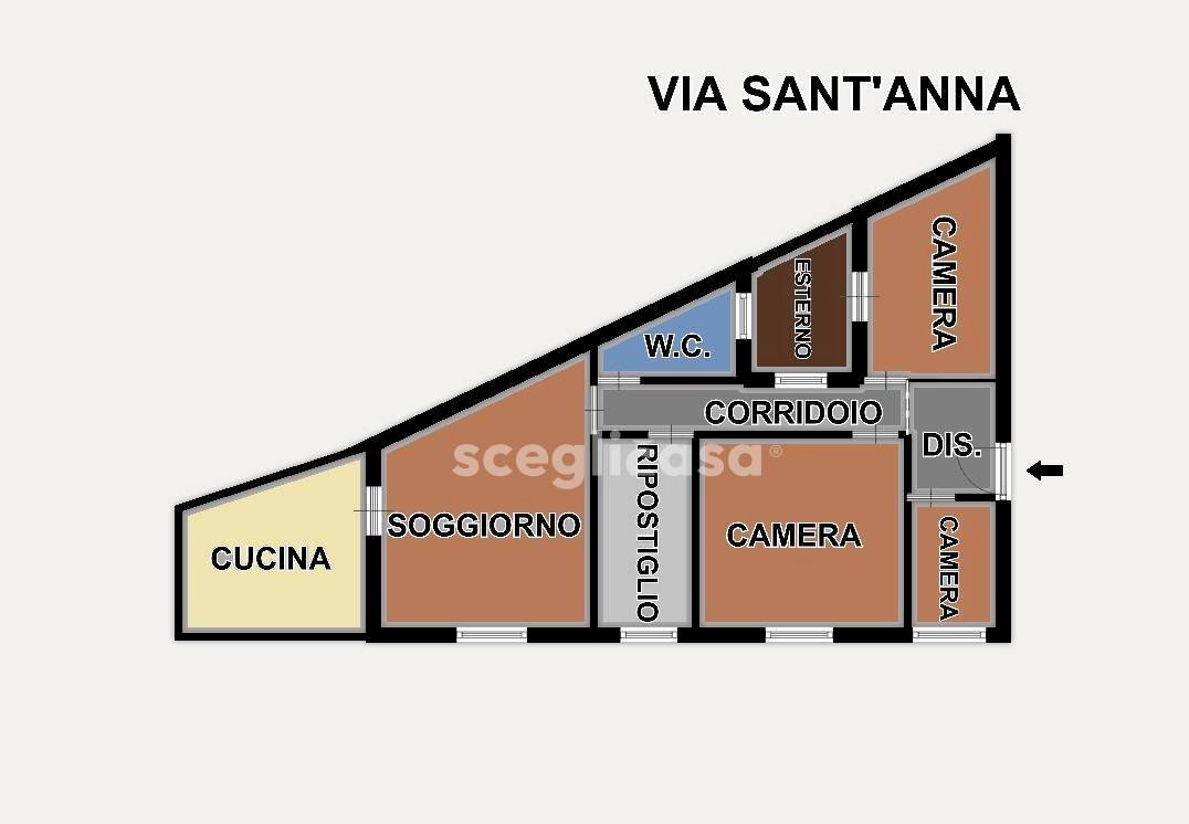 Foto 2 - Four-room apartment Via San'tanna
 
36, Carini - floor plans 1