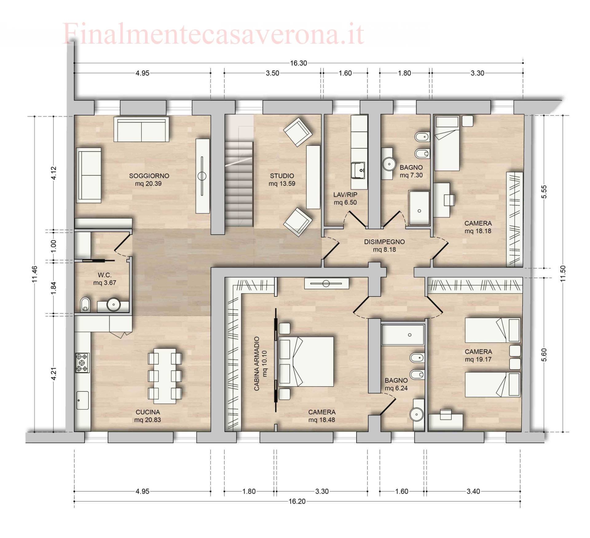Foto 27 - Semi-detached house Via Fenilon
 
5, Verona - floor plans 1