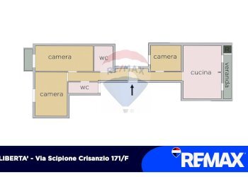 Pianta 2D - Quadrilocale Via Scipione Crisanzio
 
171, Bari - foto 3