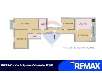 Pianta 2D - Quadrilocale Via Scipione Crisanzio
 
171, Bari - foto 4