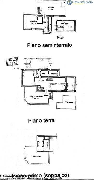Foto 44 - Villa via della Fornace, Camaiore - planimetria 1
