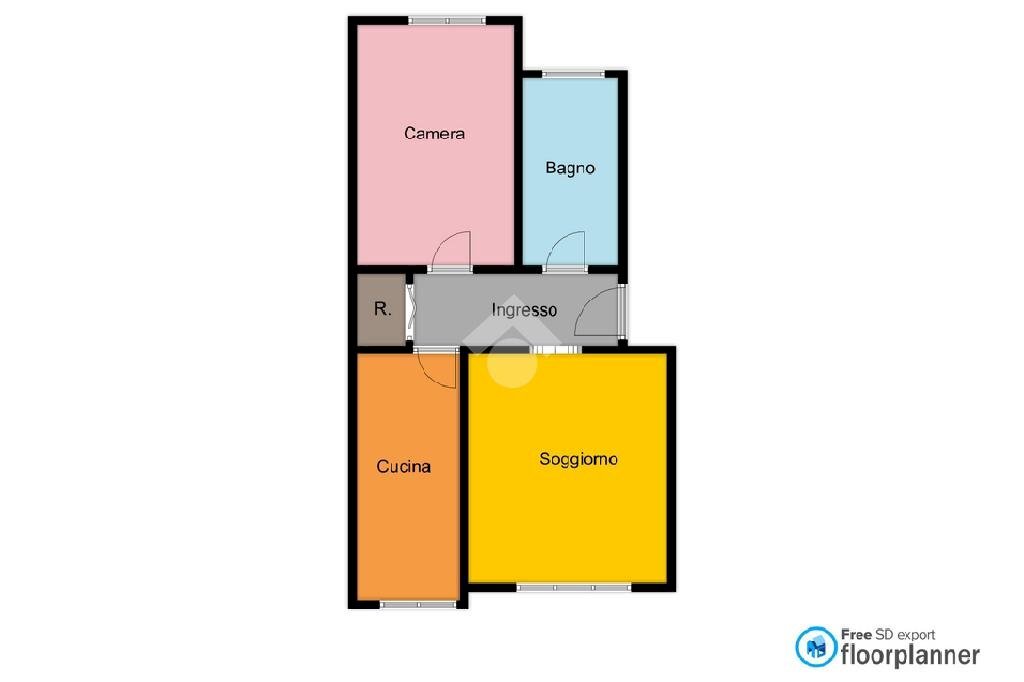 Bilocale Via manaresi, Milano (zona Baggio) - planimetria 1