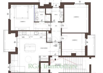 Planimetria - Quadrilocale via Cesare Battisti, Bergamo - foto 8