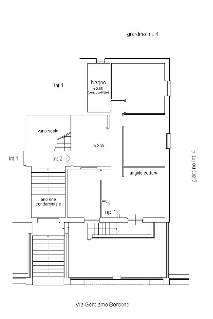 Quadrilocale Via bordone, Genova - planimetria 1