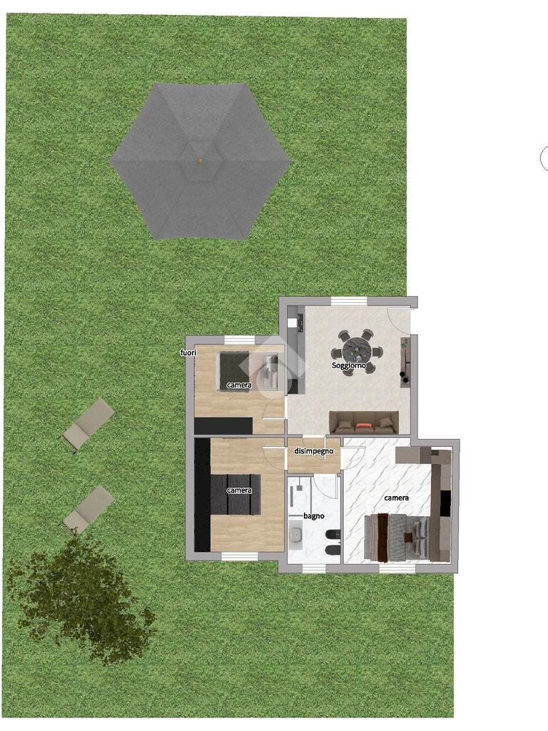 Quadrilocale Via Roma, La Loggia - planimetria 1