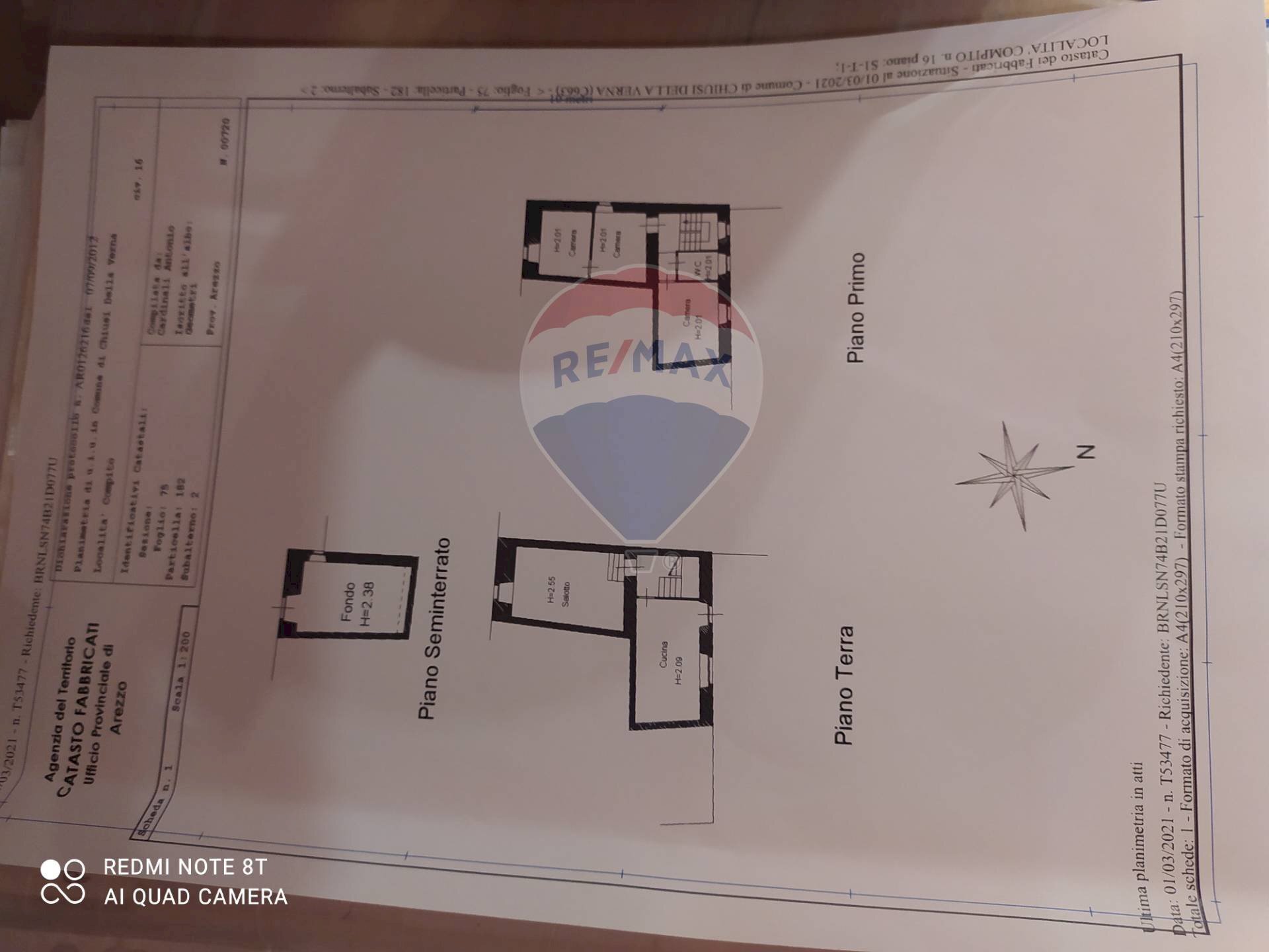Pianta 2D - Semi-detached house Loc. Compito
 
16, Chiusi della Verna - floor plans 1