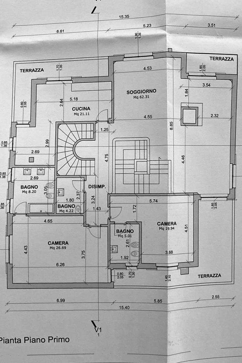 Villa via Bregoscia, Montignoso - planimetria 1