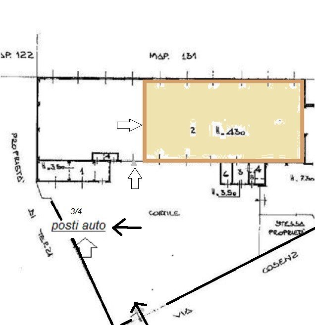 Capannone via Enrico Cosenz, 18, Milano - planimetria 1