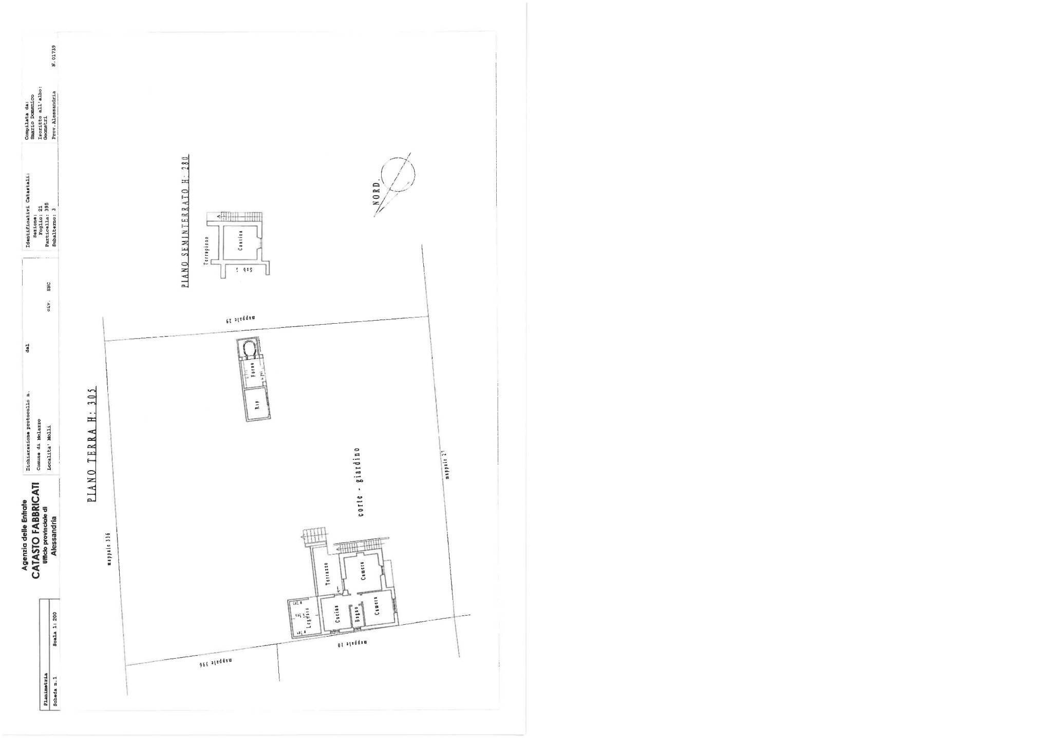 Rustic Località Molli, Melazzo - floor plans 1