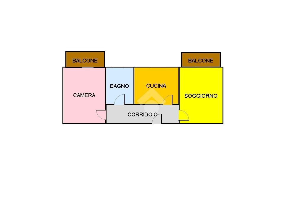 Two-room apartment Via val d'ossola, Milano (neighborhood Niguarda) - floor plans 1