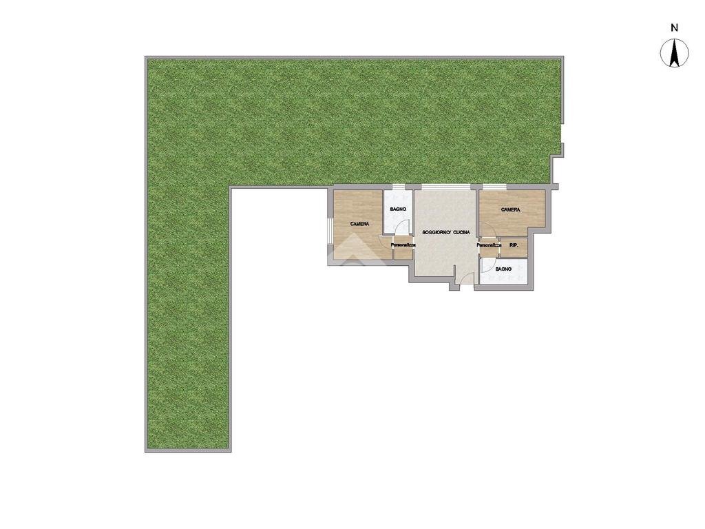 Three-room apartment Via Rossini, San Giuliano Milanese - floor plans 1