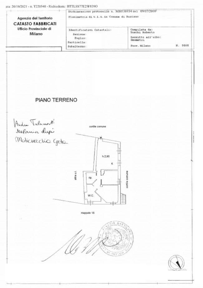 Foto 17 - Trilocale Basiano - planimetria 1