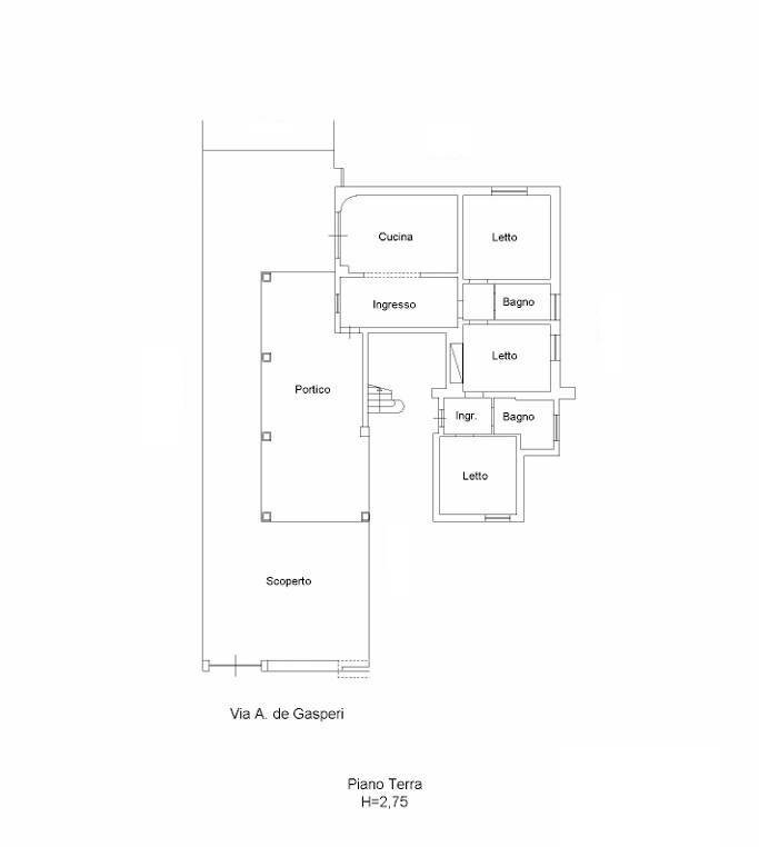 Foto 117 - Casa indipendente Via De gASPERI
 
152, Sannicola - planimetria 1
