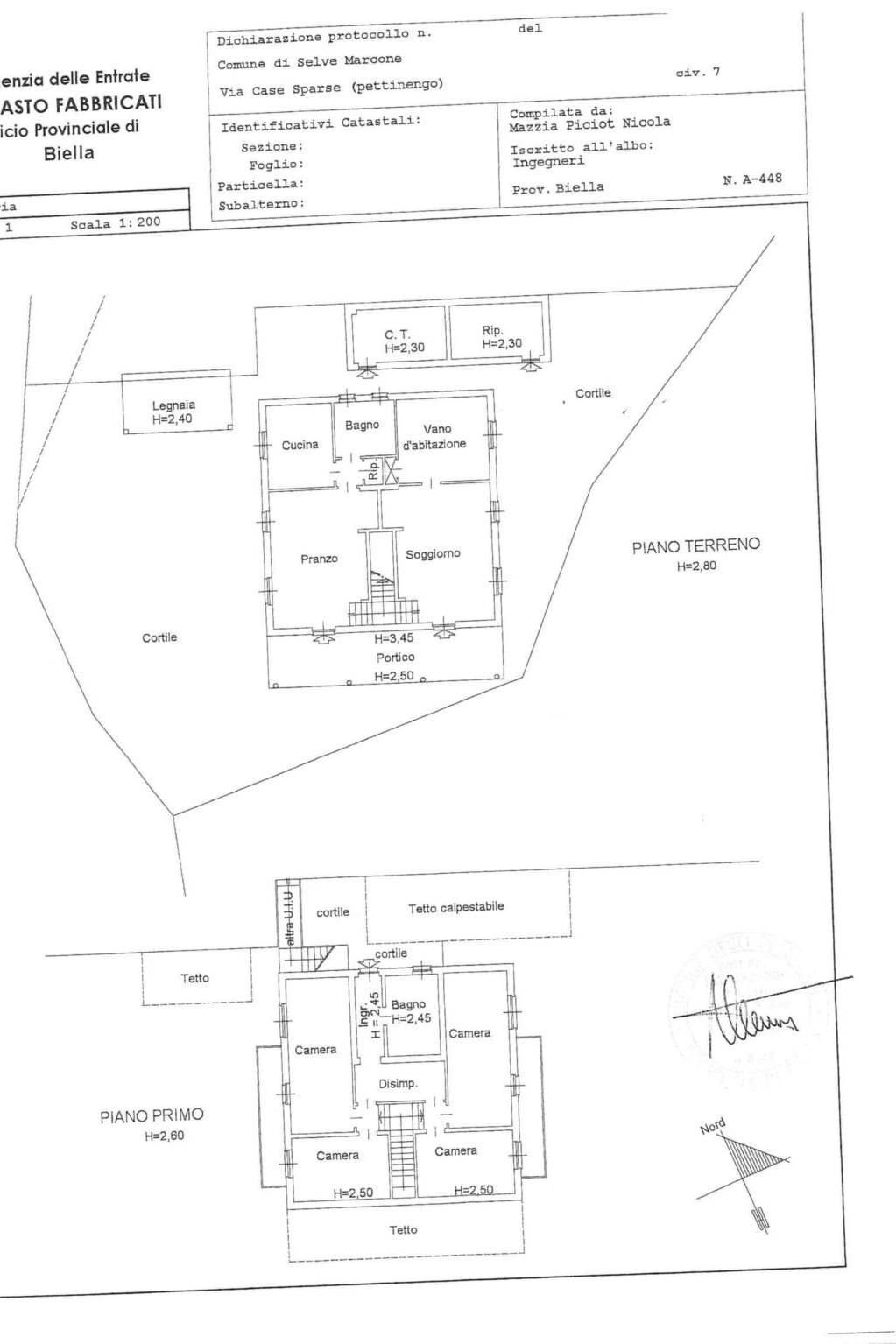 Apartment via Case Sparse, 7, Pettinengo - floor plans 1