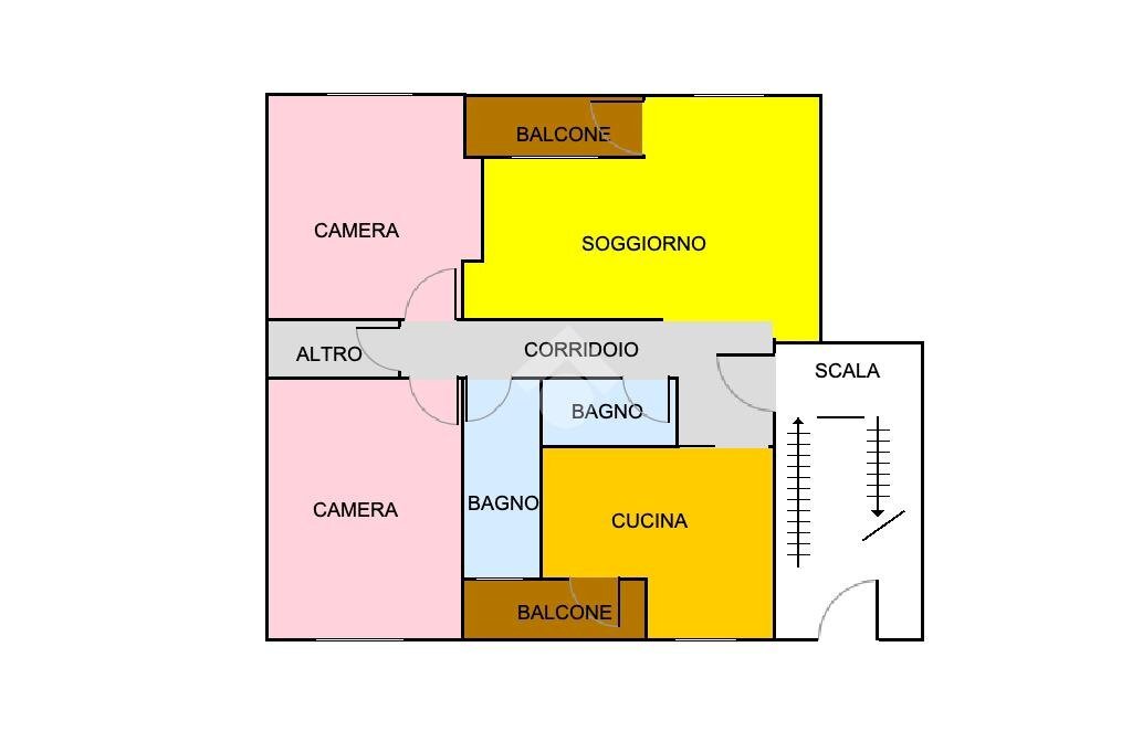 Quadrilocale Via olivero ettore pistoletto, Susa - planimetria 1