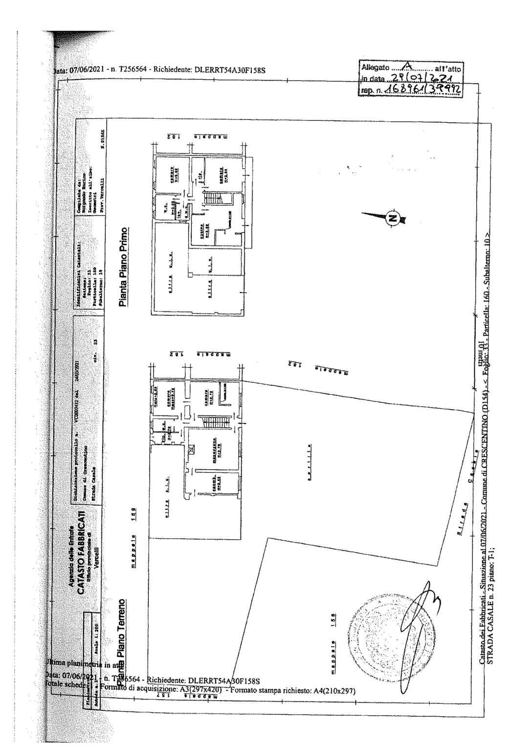 Villa strada Casale, 23, Crescentino - planimetria 1