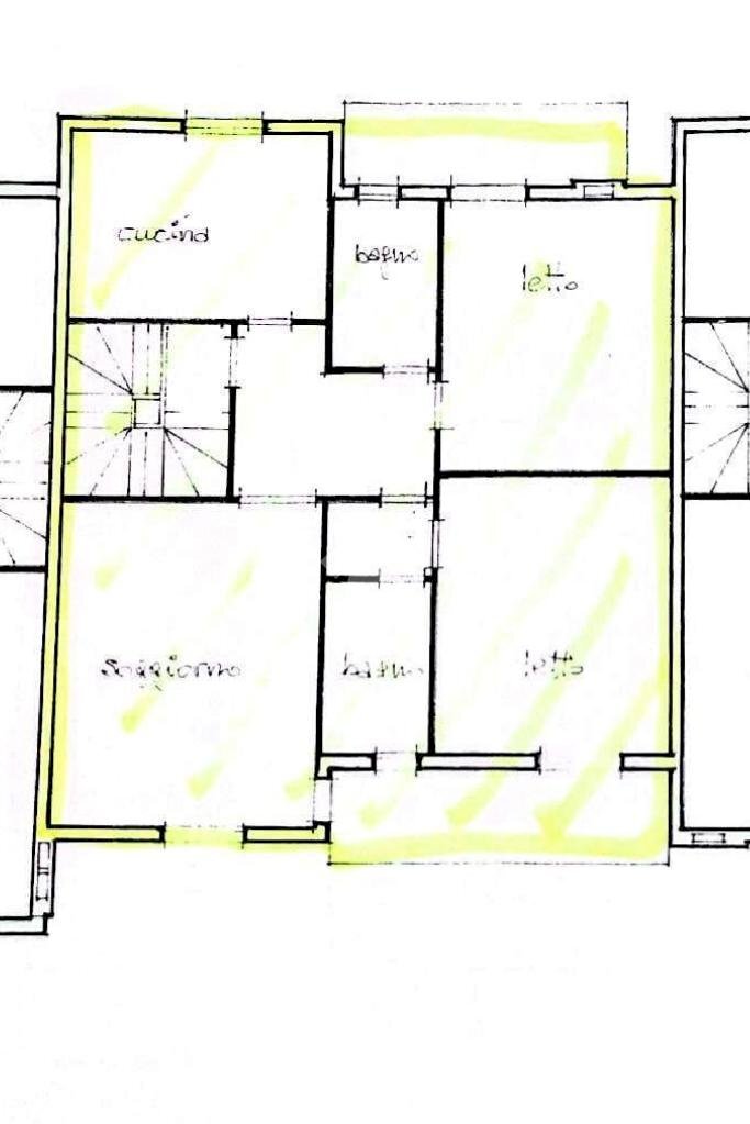Three-room apartment Via Bastiglia, Soliera - floor plans 1