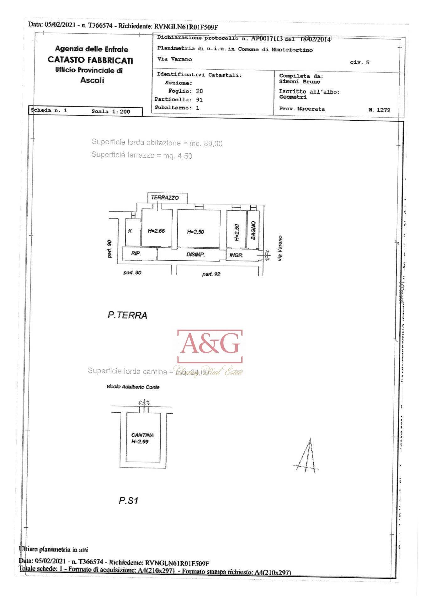 Foto 29 - Four-room apartment via Varano
 
1, Montefortino - floor plans 1