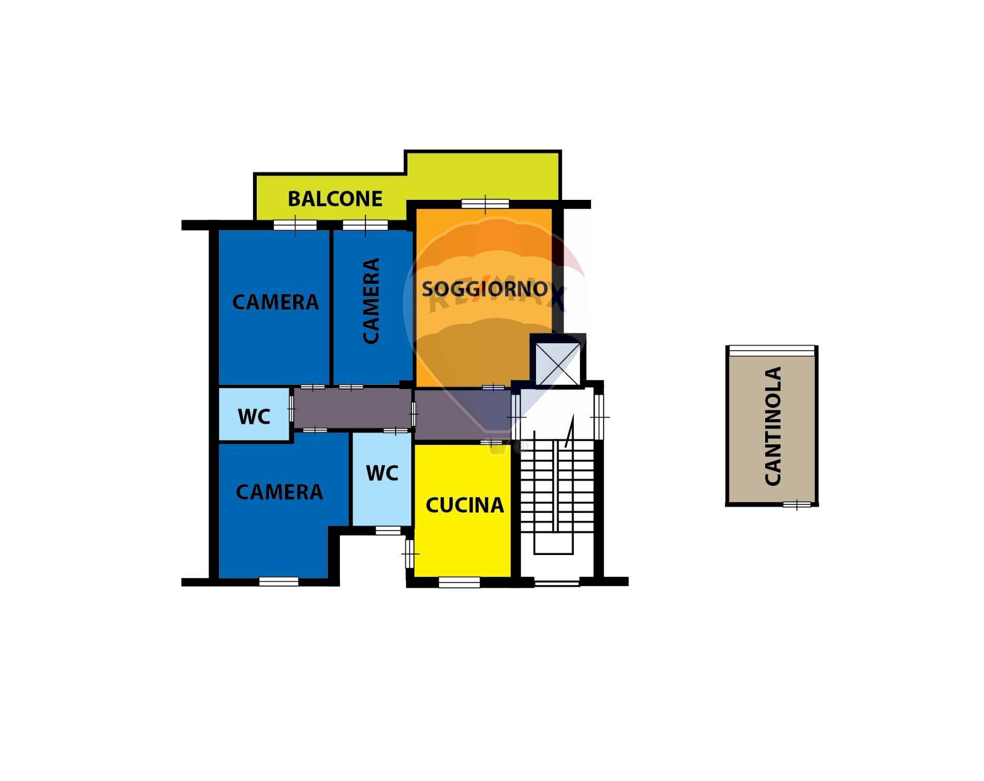 Pianta 2D - Quadrilocale Via Giovanni Paisiello
 
7, Acerra - foto 1