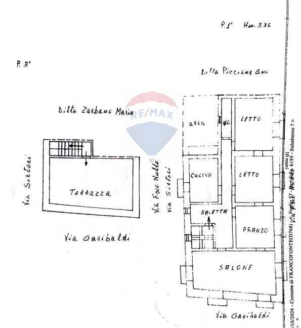 Pianta 2D - Appartamento Francesco Nullo
 
3, Francofonte - planimetria 1