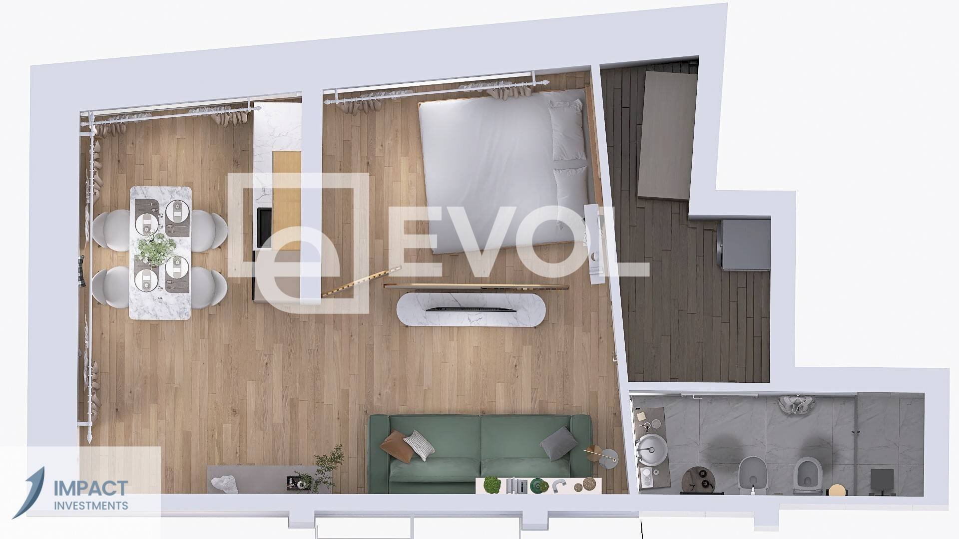 Foto 9 - One-room apartment via Codroipo, Udine - floor plans 1