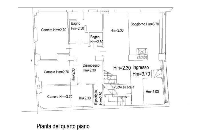 Planimetria - Attico via S. Alessandro
 
12, Bergamo - planimetria 1