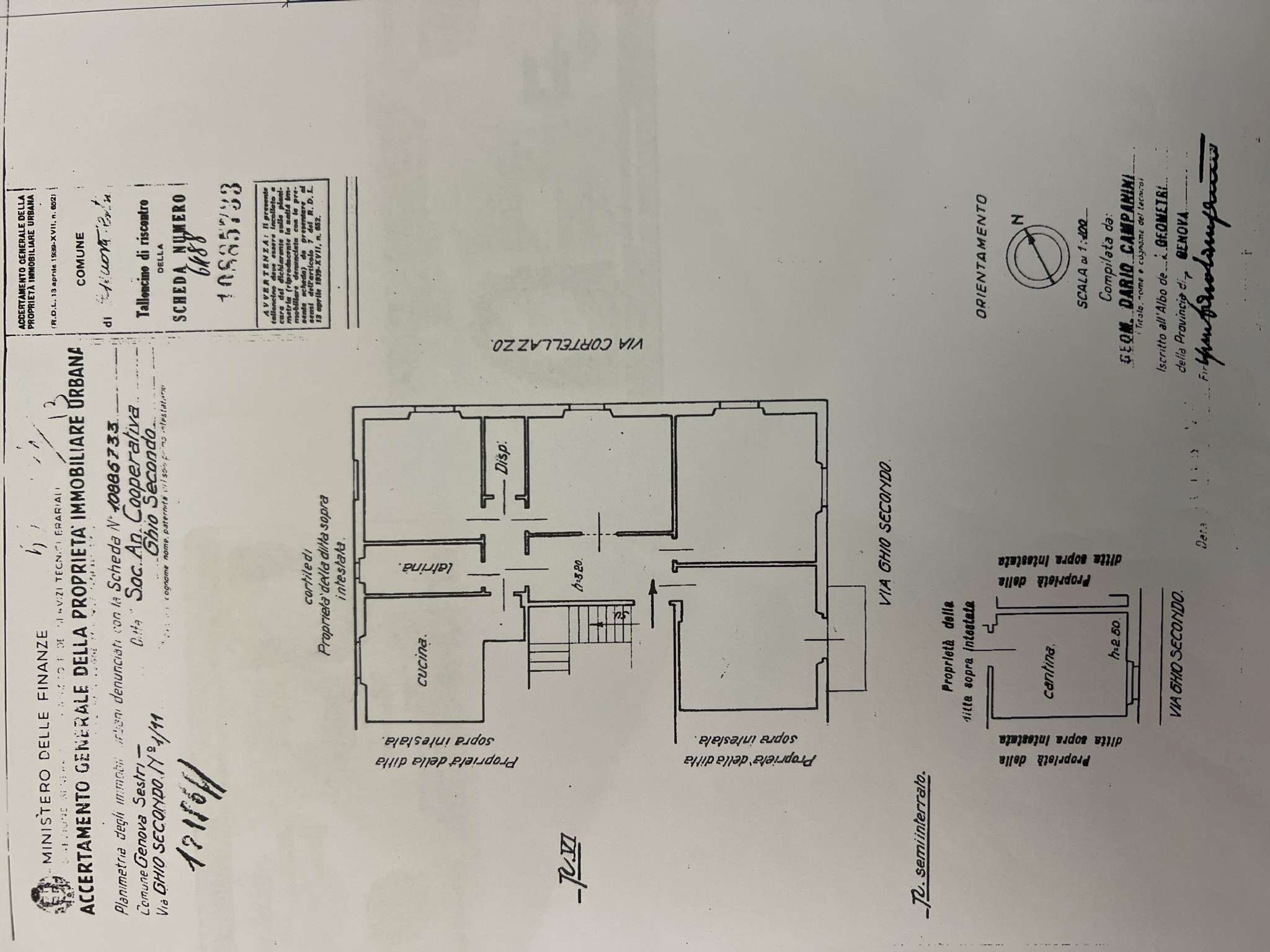 image - Appartamento via Ghio secondo, 1, Genova (zona Sestri Ponente) - planimetria 1