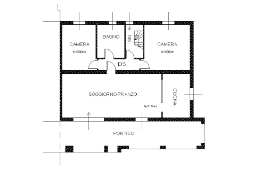 Porzione di casa Via ciro menotti, Castelfranco Emilia - planimetria 1