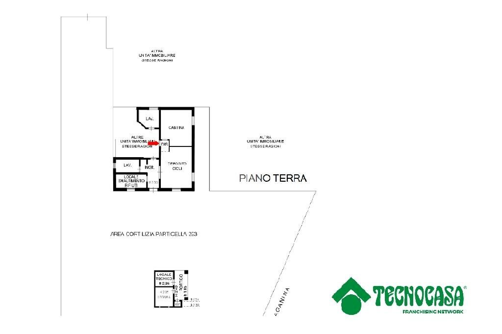 Portion of a house Strada Sanguigna, Colorno - floor plans 1